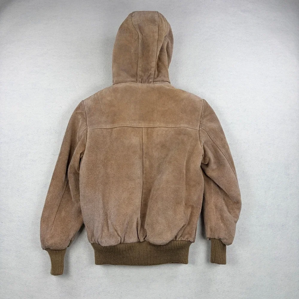 VTG 80s Bloomingdale's Boys Shop Vintage Suede Leather Sherpa Bomber Jacket